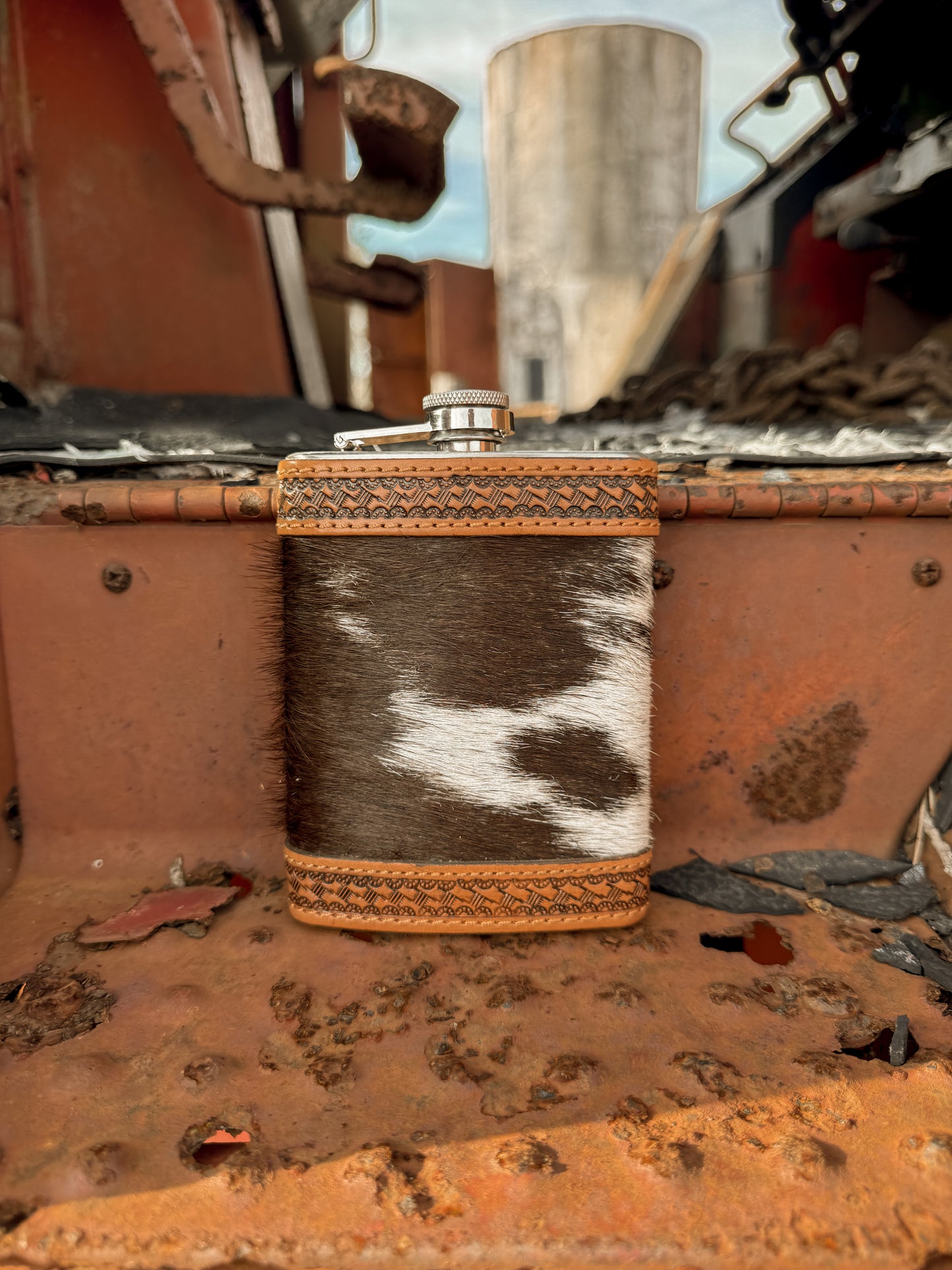 Cowhide Flask