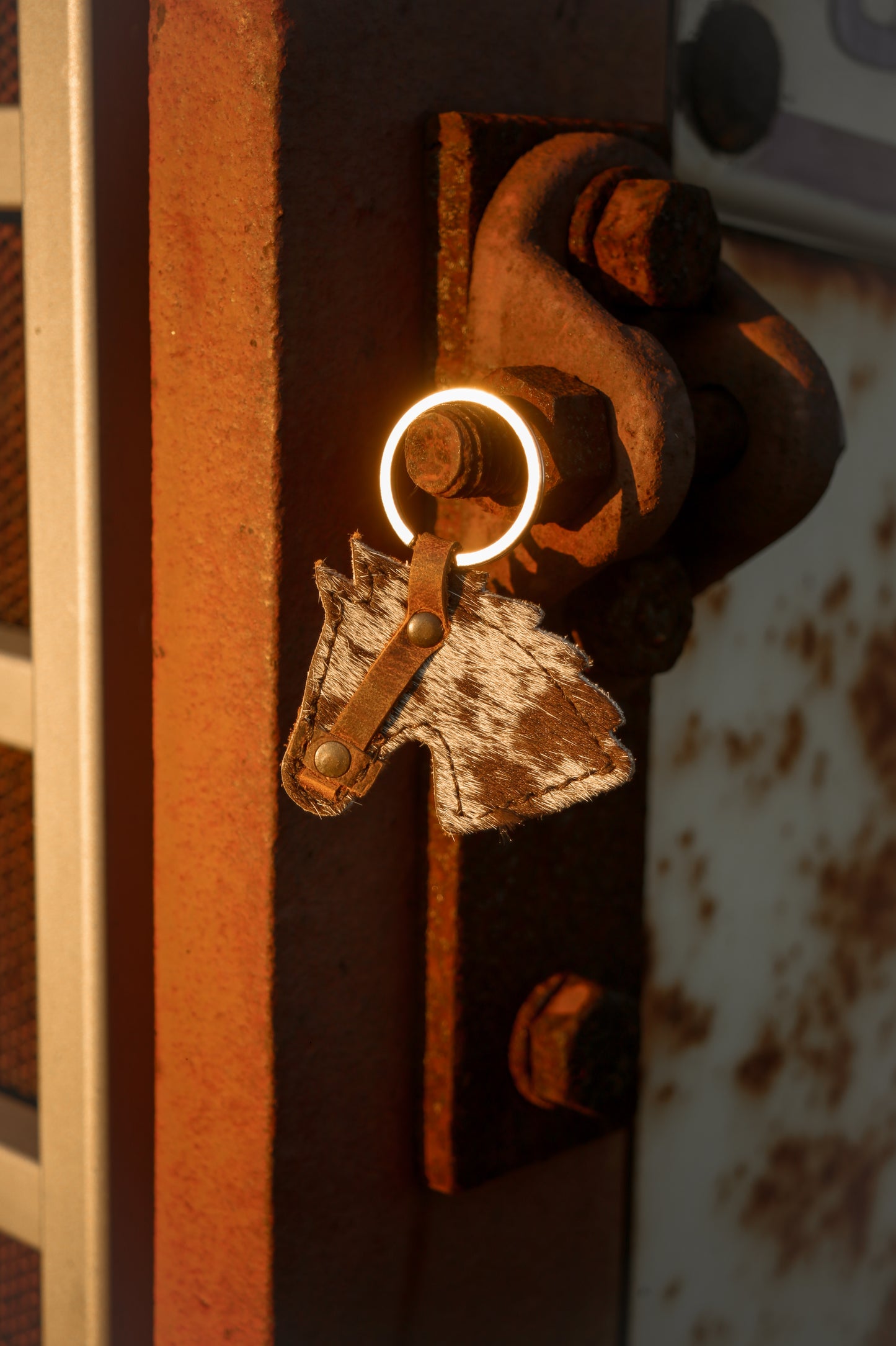 Mini Cowhide Horse Charm