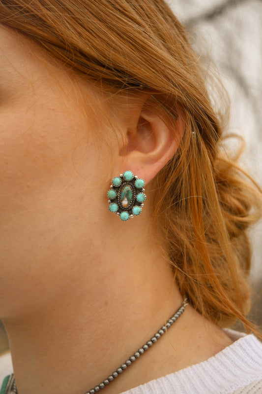 White Buffalo Turquoise Earrings