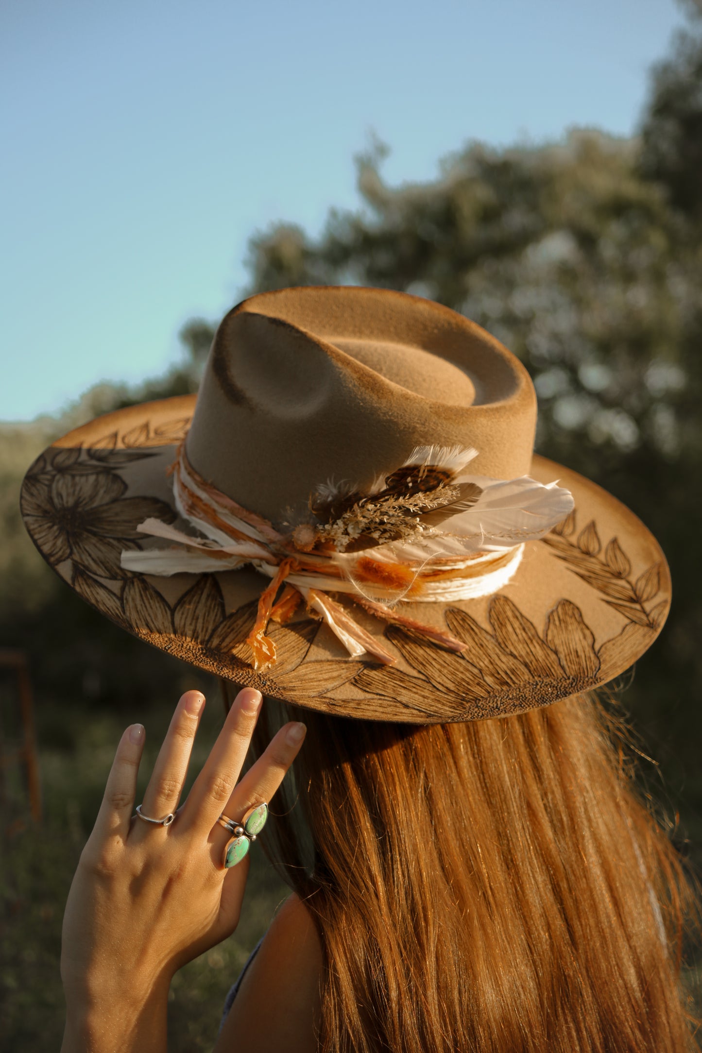 half floral brim