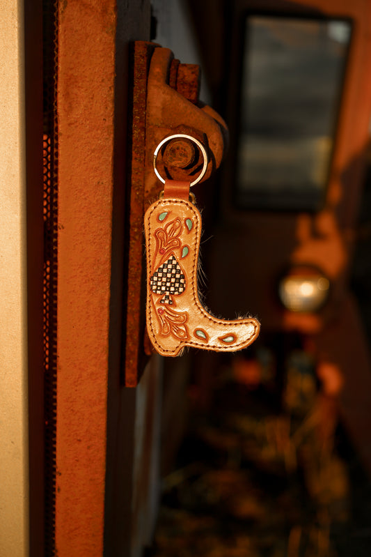 Leather boot charm