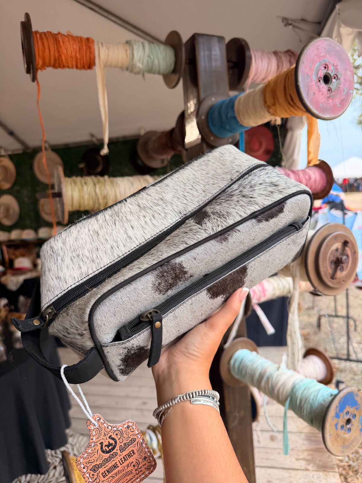 Cowhide Toiletry Bags